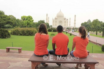 Inde,Agra,Taj,orange,Shiva,pèlerins