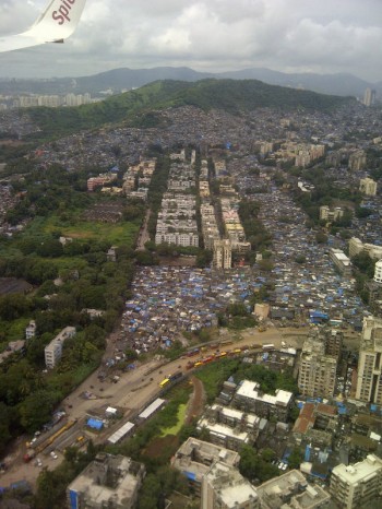 Inde,avion,Mumbai,bidonvilles