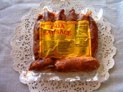 inde,cuisine,saucisse de goa,goa,oignons,pommes de terre