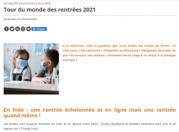 inde,école,rentrée,école en ligne.femmexpat